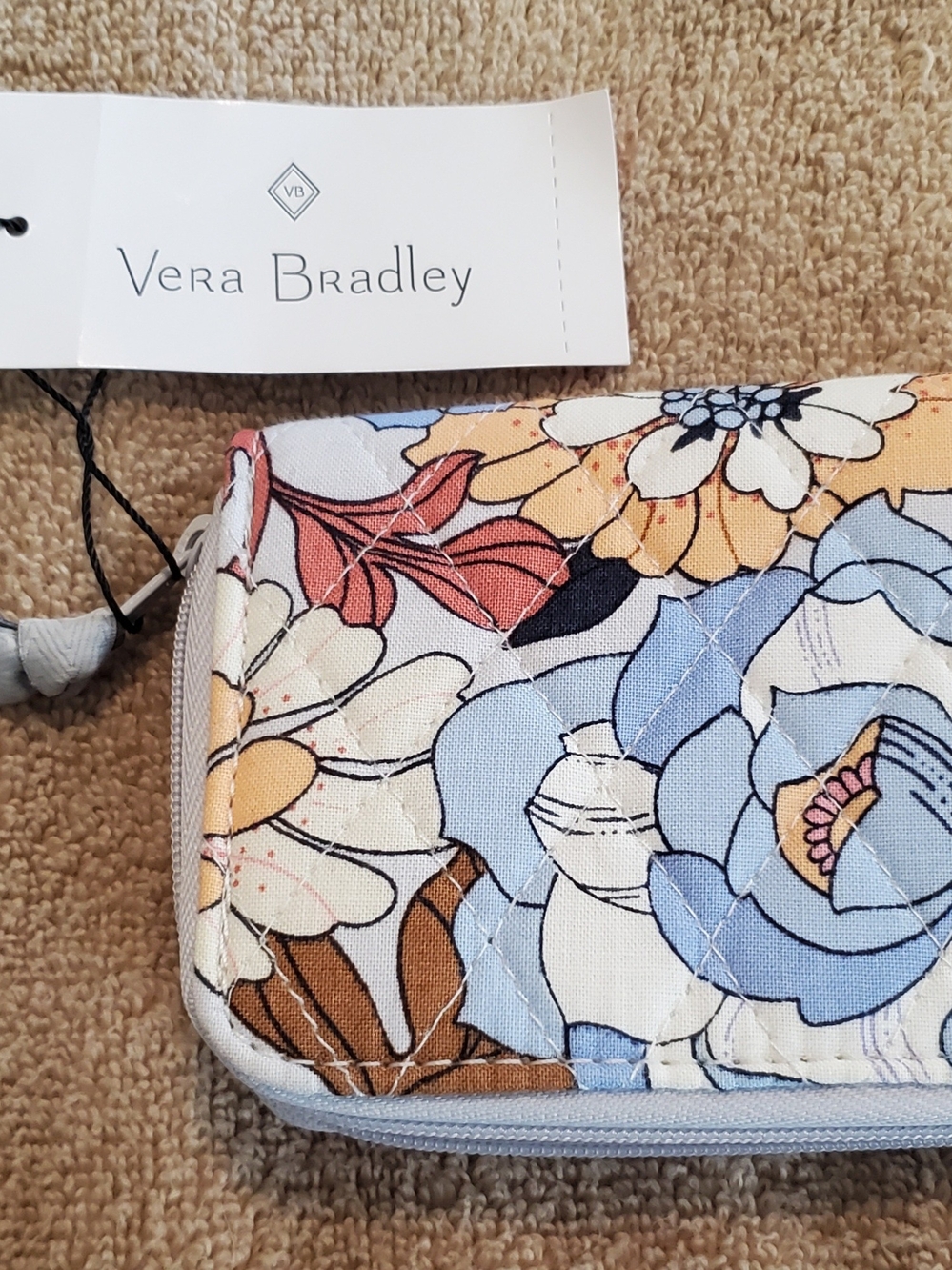 Vera Bradley RFID Blocking Zip-Around Wallet in "Aloha Blooms" Pattern, NEW!!